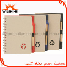 Recycled Paper Notebook with Paper Ball Pen for Promotion (SNB108A)
